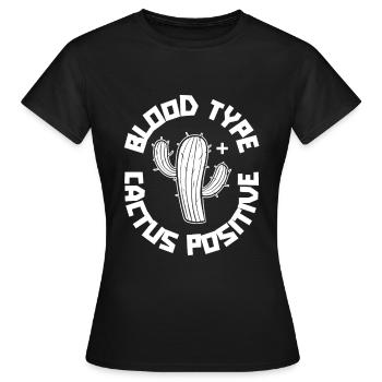 Cactus shrub Cacti prickly garden gardener - Women's T-Shirt - black - Front - AI Model Female 172 dark (172cm)