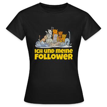 Location de chat Chat Domestique Cat - T-shirt Femme - noir - Devant - AI Model Female 172 dark (172cm)