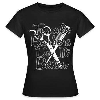 Coiffeur Coiffeur Coiffure Coiffure Coiffure Coiffure - T-shirt Femme - noir - Devant - AI Model Female 172 dark (172cm)