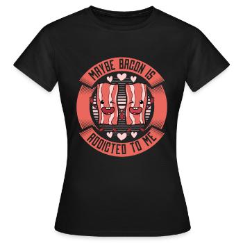 Bacon Bacon Breakfast - Women's T-Shirt - black - Front - AI Model Female 172 dark (172cm)