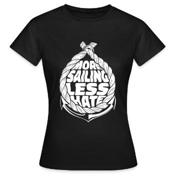 Seglen Segelboot Segler - Frauen T-Shirt - Schwarz - Vorne - AI Model Female 172 dark (172cm)