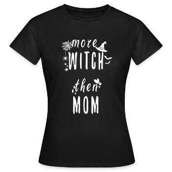 More WItch then Mom - Witch Mama Halloween Costume - Women's T-Shirt - black - Front - AI Model Female 172 dark (172cm)