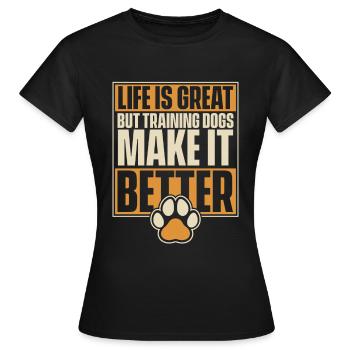 Dog trainer Dog trainer - Women's T-Shirt - black - Front - AI Model Female 172 dark (172cm)