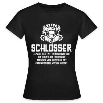 Forgeron Métallurgiste Schlosser - T-shirt Femme - noir - Devant - AI Model Female 172 dark (172cm)