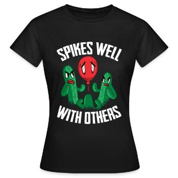 Cactus Jardin Cactus - T-shirt Femme - noir - Devant - AI Model Female 172 dark (172cm)