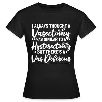 Hysterektomie Komisch - Frauen T-Shirt - Schwarz - Vorne - AI Model Female 172 dark (172cm)