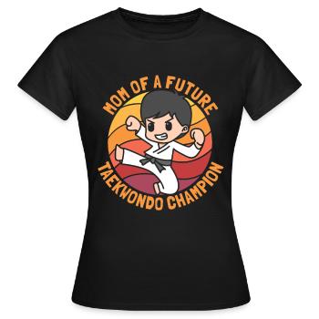 Taekwondo Taekwondo Mama - Frauen T-Shirt - Schwarz - Vorne - AI Model Female 172 dark (172cm)