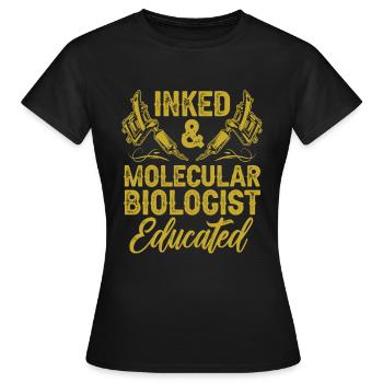 Biologiste Biologiste Tatouage Biologiste moléculaire - T-shirt Femme - noir - Devant - AI Model Female 172 dark (172cm)
