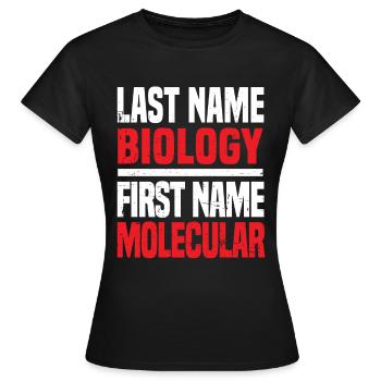 Biologiste Biologiste moléculaire - T-shirt Femme - noir - Devant - AI Model Female 172 dark (172cm)