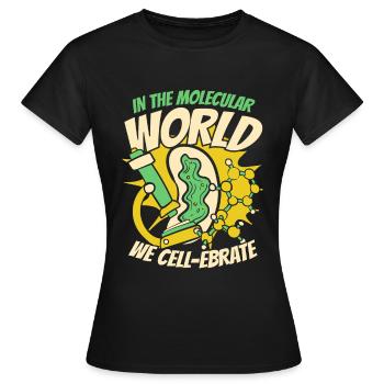 Biologiste Biologiste moléculaire - T-shirt Femme - noir - Devant - AI Model Female 172 dark (172cm)
