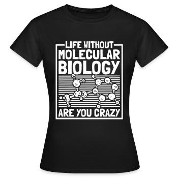 Biologiste Biologiste moléculaire - T-shirt Femme - noir - Devant - AI Model Female 172 dark (172cm)