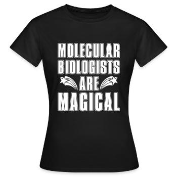 Biologiste Biologiste Magique Moléculaire Biologiste - T-shirt Femme - noir - Devant - AI Model Female 172 dark (172cm)