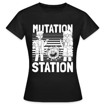 Biologiste Biologie Mutation cellulaire Biologiste moléculaire - T-shirt Femme - noir - Devant - AI Model Female 172 dark (172cm)