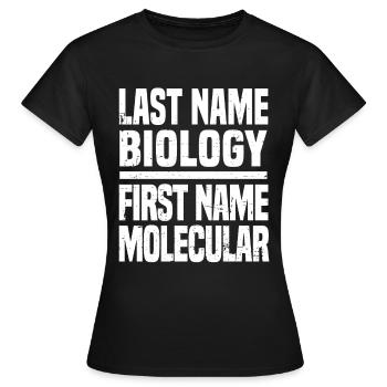 Biologiste Biologiste moléculaire - T-shirt Femme - noir - Devant - AI Model Female 172 dark (172cm)