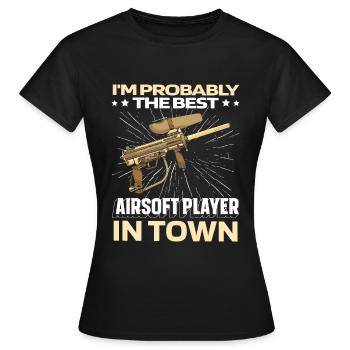 Airsoft drôle - T-shirt Femme - noir - Devant - AI Model Female 172 dark (172cm)