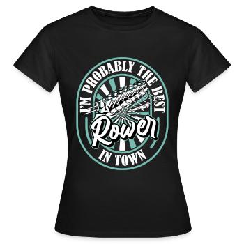 Rameurs rameurs drôles - T-shirt Femme - noir - Devant - AI Model Female 172 dark (172cm)