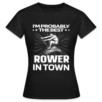Rameurs rameurs drôles - T-shirt Femme - noir - Devant - AI Model Female 172 dark (172cm)