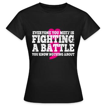 Mental Health Depression Motivation Angst Traum - Frauen T-Shirt - Schwarz - Vorne - AI Model Female 172 dark (172cm)