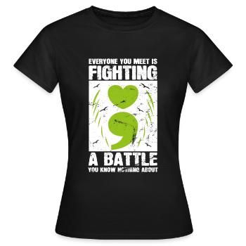 Mental Health Depression Motivation Angst Traum - Frauen T-Shirt - Schwarz - Vorne - AI Model Female 172 dark (172cm)