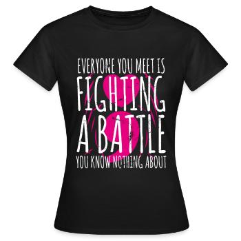 Mental Health Depression Motivation Angst Traum - Frauen T-Shirt - Schwarz - Vorne - AI Model Female 172 dark (172cm)
