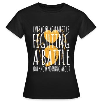 Mental Health Depression Motivation Angst Traum - Frauen T-Shirt - Schwarz - Vorne - AI Model Female 172 dark (172cm)