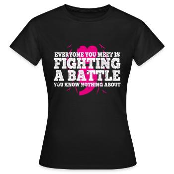 Mental Health Depression Motivation Angst Traum - Frauen T-Shirt - Schwarz - Vorne - AI Model Female 172 dark (172cm)