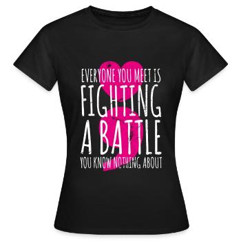 Mental Health Depression Motivation Angst Traum - Frauen T-Shirt - Schwarz - Vorne - AI Model Female 172 dark (172cm)