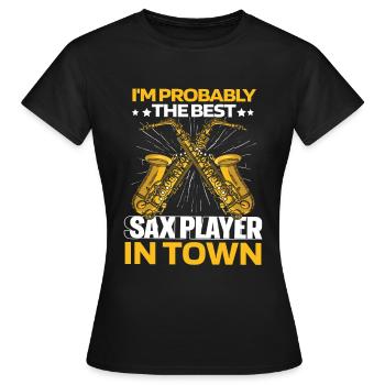Saxophone Saxophone - T-shirt Femme - noir - Devant - AI Model Female 172 dark (172cm)