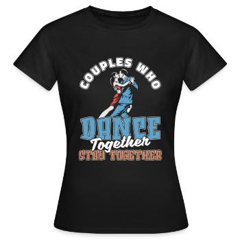 Couple professeur de danse - T-shirt Femme - noir - Devant - AI Model Female 172 dark (172cm)