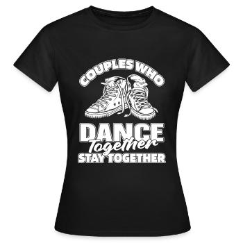 Couple professeur de danse - T-shirt Femme - noir - Devant - AI Model Female 172 dark (172cm)