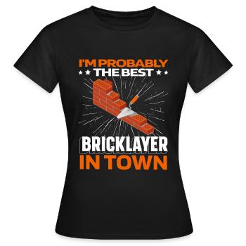 Masonry brick - Women's T-Shirt - black - Front - AI Model Female 172 dark (172cm)