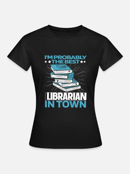 Bibliothekar Lustig - Frauen T-Shirt - Schwarz