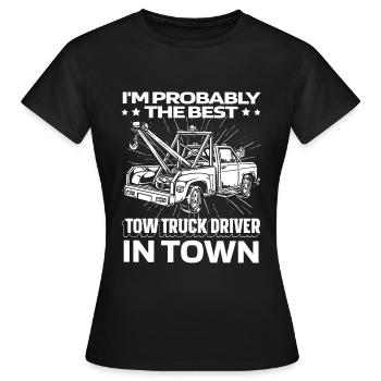 Abschleppdienst Abschlepper Lustig - Frauen T-Shirt - Schwarz - Vorne - AI Model Female 172 dark (172cm)