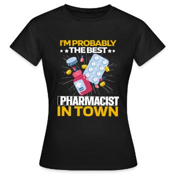Pharmacie Pilules de pharmacien - T-shirt Femme - noir - Devant - AI Model Female 172 dark (172cm)