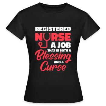 Infirmier - T-shirt Femme - noir - Devant - AI Model Female 172 dark (172cm)