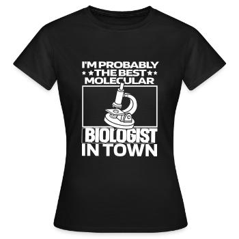 Biologiste Biologiste Microscope Biologiste moléculaire - T-shirt Femme - noir - Devant - AI Model Female 172 dark (172cm)