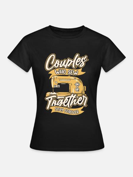 Machine à coudre Couple - T-shirt Femme - noir
