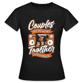 Breakdance Breakdancer Breakdancing Couple - T-shirt Femme - noir - Devant - AI Model Female 172 dark (172cm)