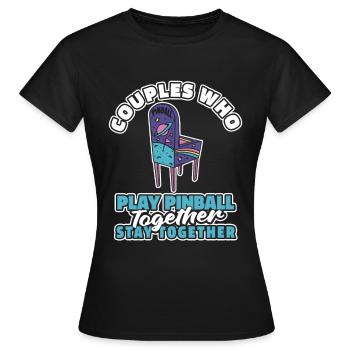 Pinball Pair - Women's T-Shirt - black - Front - AI Model Female 172 dark (172cm)