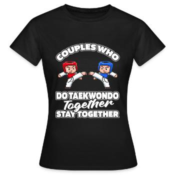 Taekwondo Pair - Women's T-Shirt - black - Front - AI Model Female 172 dark (172cm)