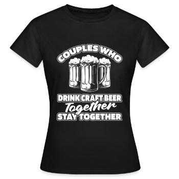 Craft Beer Craft Beer Pair - Women's T-Shirt - black - Front - AI Model Female 172 dark (172cm)