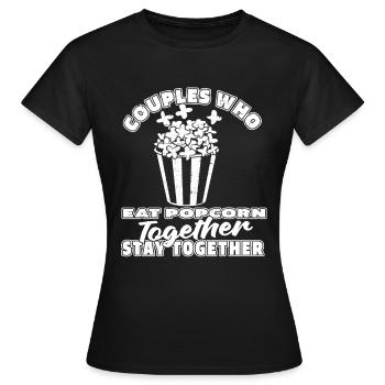 Popcorn Pair - Women's T-Shirt - black - Front - AI Model Female 172 dark (172cm)