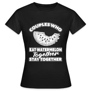 Watermelon Pair - Women's T-Shirt - black - Front - AI Model Female 172 dark (172cm)