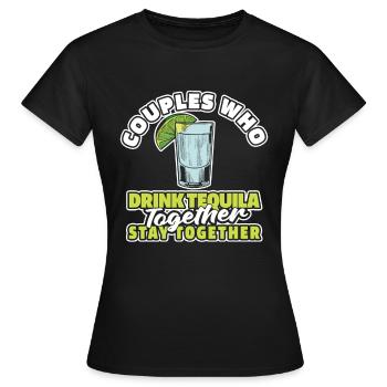 Paire de tequila - T-shirt Femme - noir - Devant - AI Model Female 172 dark (172cm)