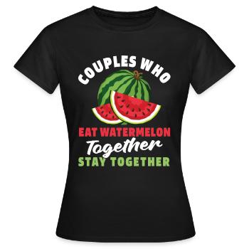 Watermelon Pair - Women's T-Shirt - black - Front - AI Model Female 172 dark (172cm)