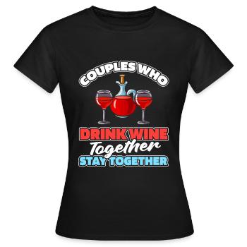 Couple de vignerons - T-shirt Femme - noir - Devant - AI Model Female 172 dark (172cm)