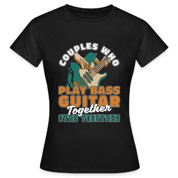 Bassiste Bass Guitare Bass Pair - T-shirt Femme - noir - Devant - AI Model Female 172 dark (172cm)