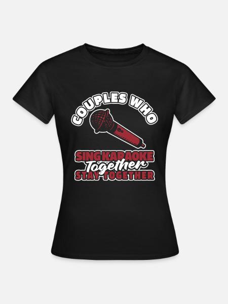 Karaoke Paar - Frauen T-Shirt - Schwarz