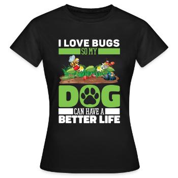 Entomology Entomologist Insect Dog - Women's T-Shirt - black - Front - AI Model Female 172 dark (172cm)