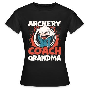 Tir à l’arc Archer de tir à l’arc - T-shirt Femme - noir - Devant - AI Model Female 172 dark (172cm)
